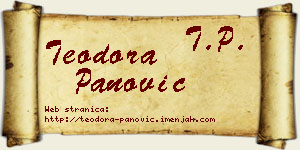 Teodora Panović vizit kartica